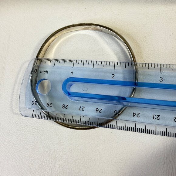 Vintage Monet Wavy Bangle Bracelet Silver-Tone Classic - Picture 7 of 7